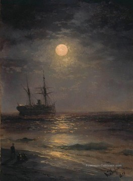 nuit lunaire 1899 Romantique Ivan Aivazovsky russe Peinture à l'huile